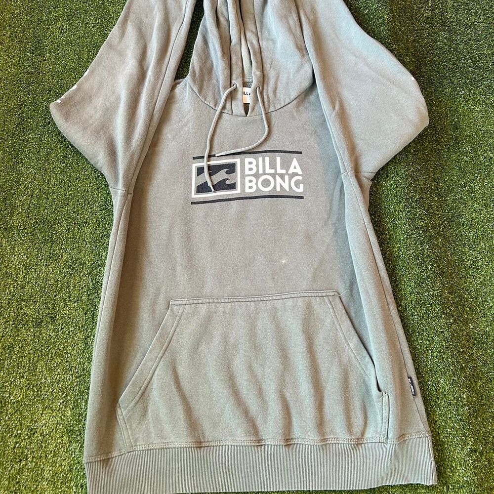 Billabong Men's Green and Grey Hoodie